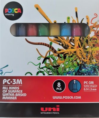 Uni Marker Posca Pc 3m Sorted Color 8 1