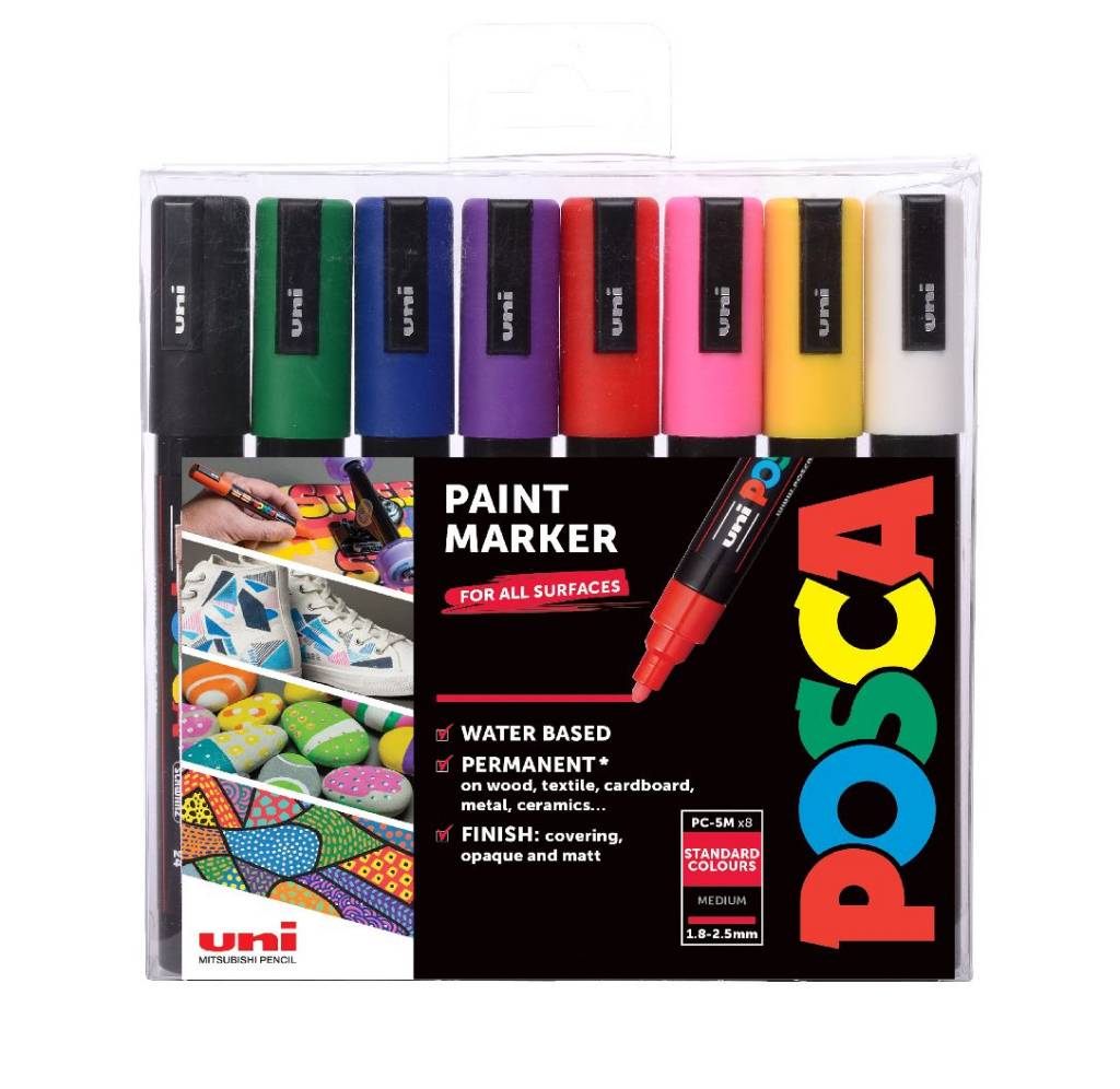 POSCA Paint Marker Set 8-Color PC-5M Medium Set - 4902778246092