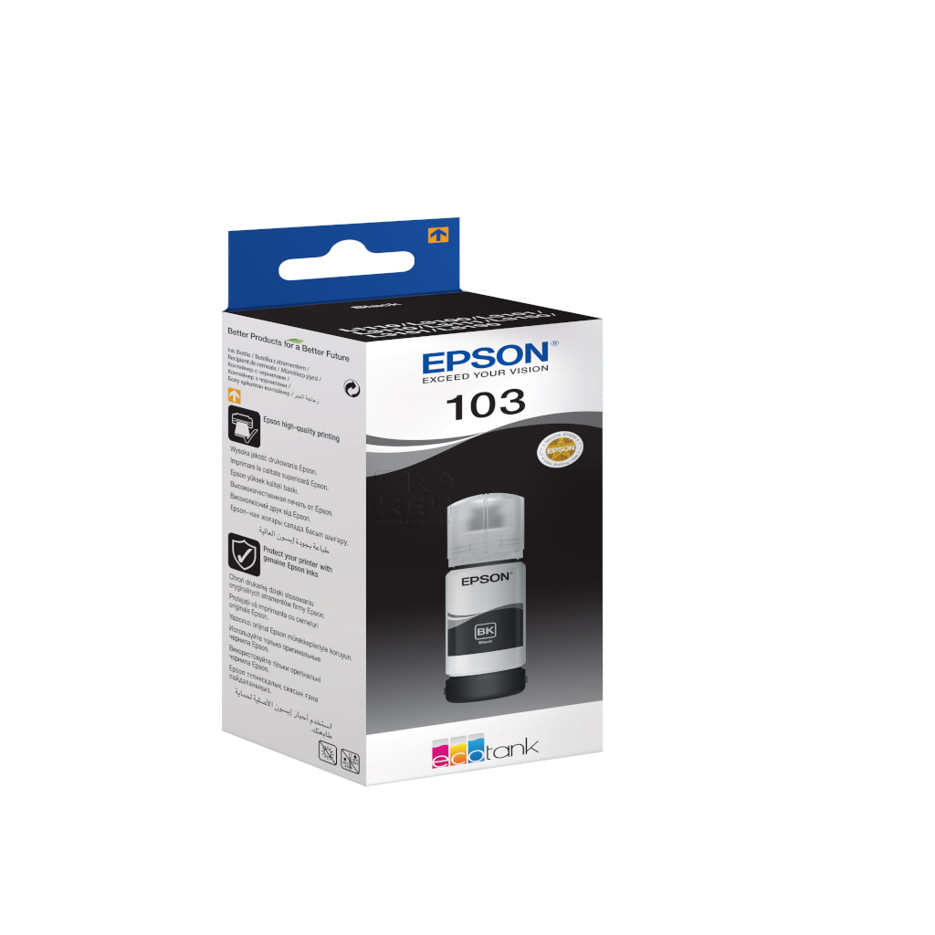 Tinta Epson 103 T00S1 L3150 black ecotank C13T00S14A 65ml